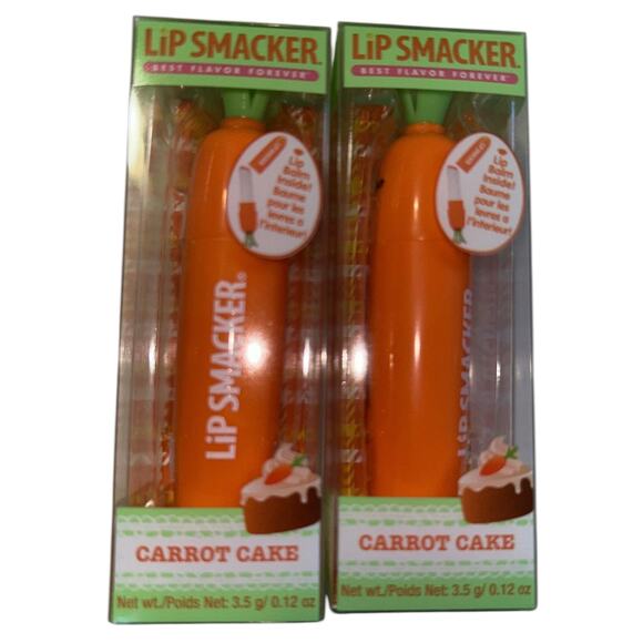 2x Lip Smacker CARROT CAKE Carrot Lip Balm 0.12 oz Limited Edition - Picture 1 of 2